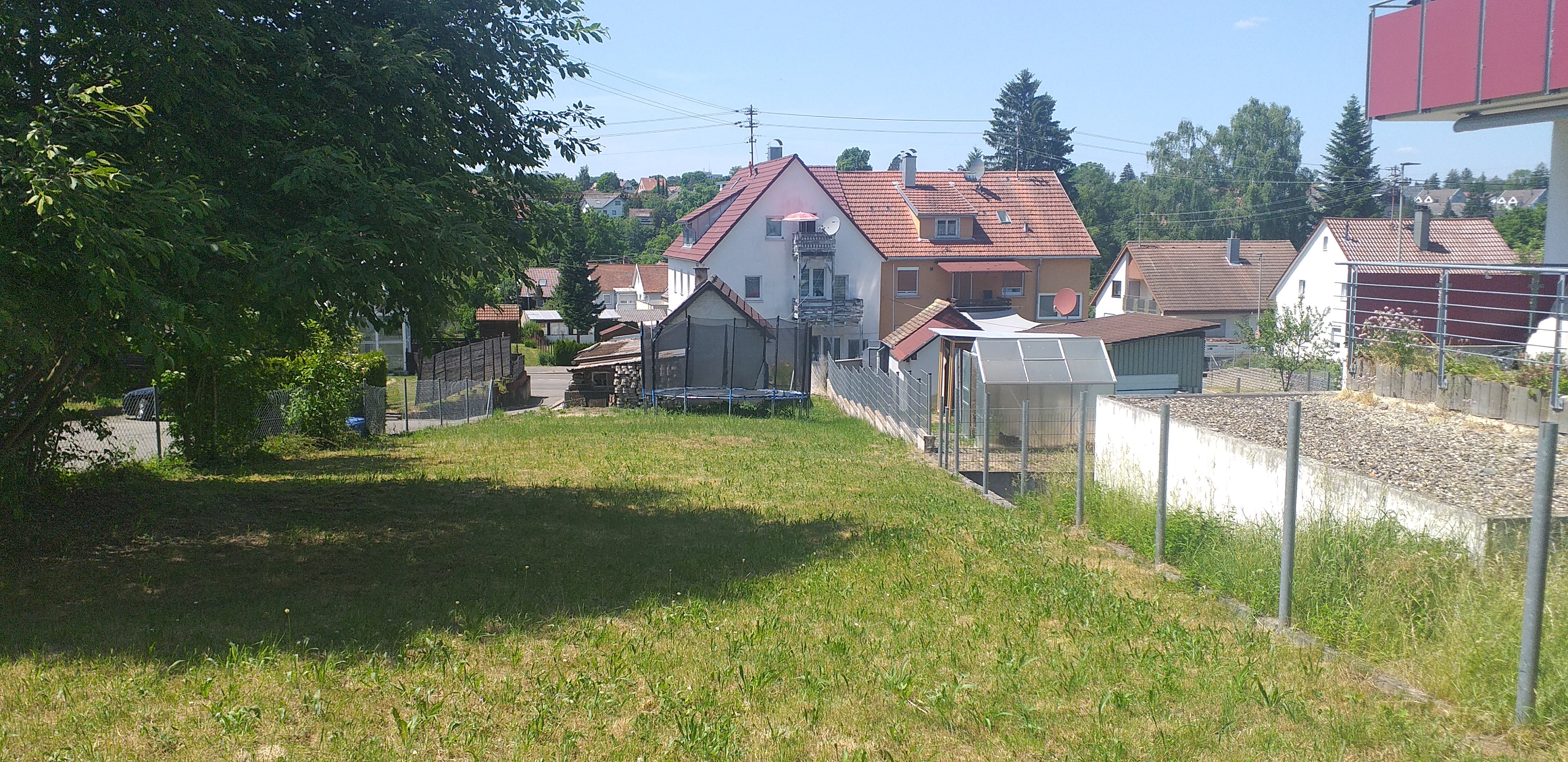 Gartenansicht / Baugrundstück